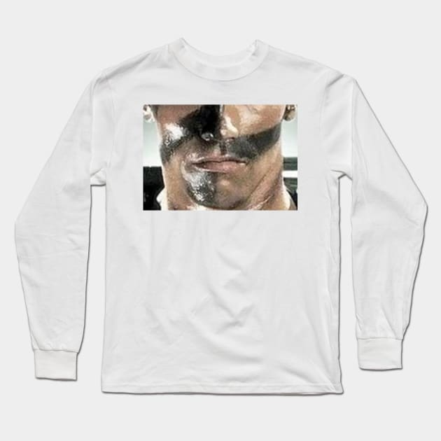 arnie commando face mask Long Sleeve T-Shirt by thehollowpoint